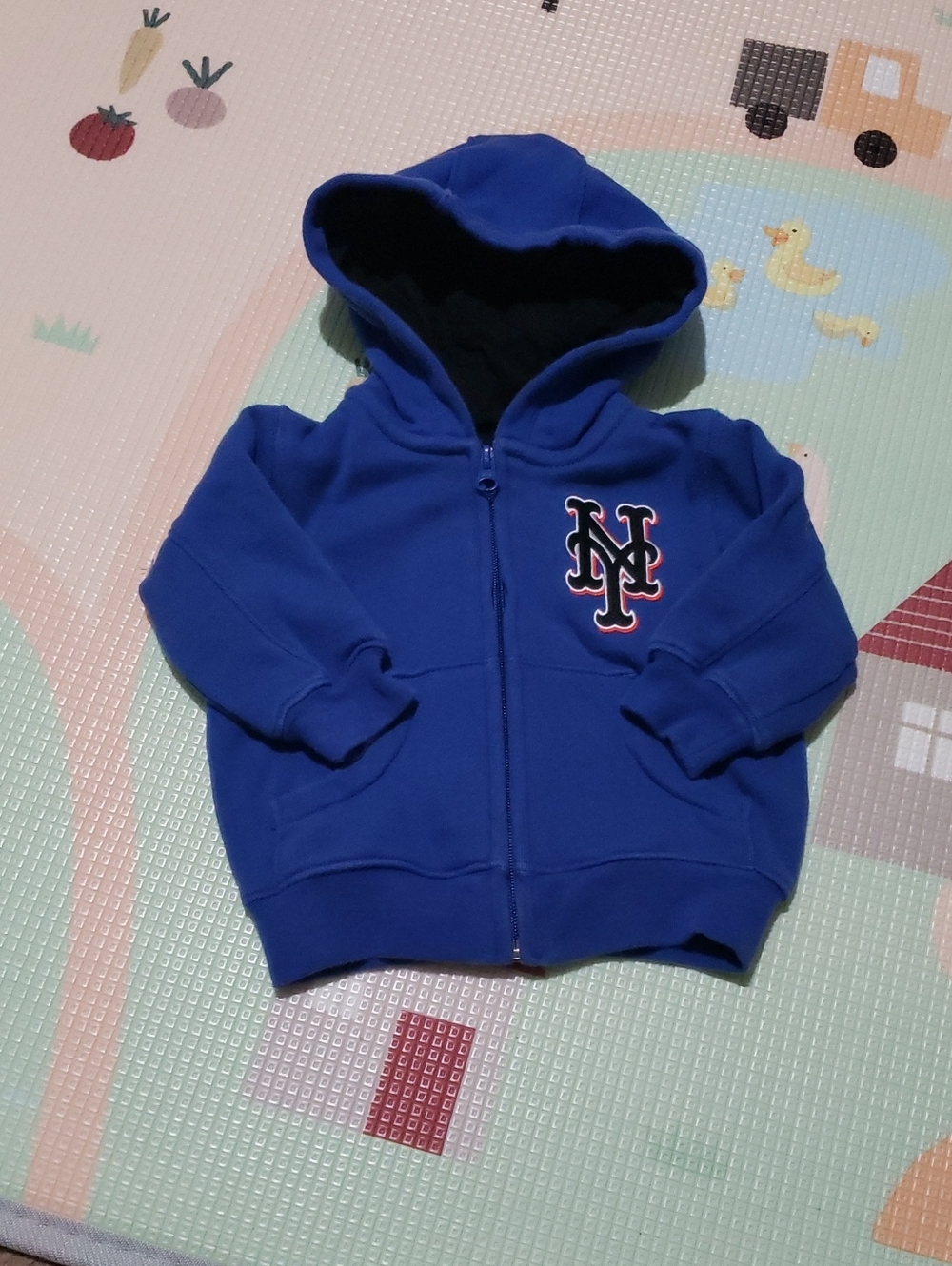 New York Mets Royal Blue Baby Zip-Up Hoodie